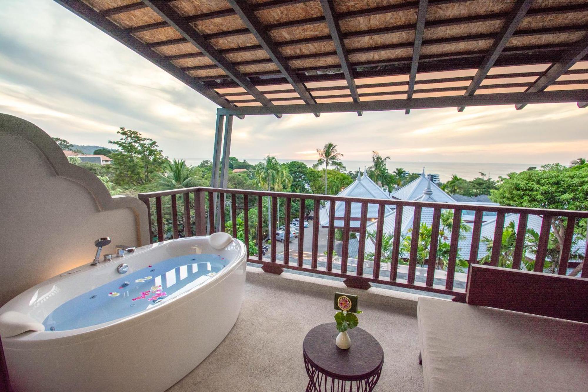 Andaman Cannacia Resort & Spa - Sha Extra Plus Kata Beach  Exterior photo A bathtub on a balcony